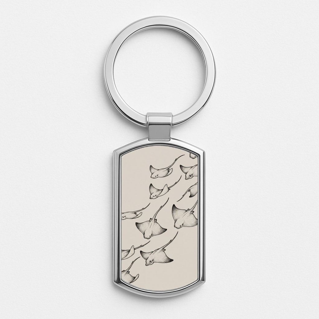 Stippled Stingray Scatter Luxury Keyring