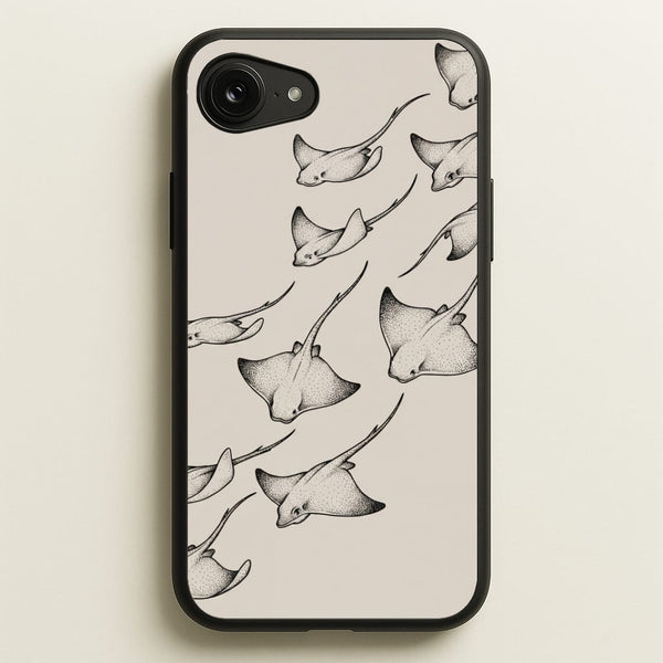 Stippled Stingray Scatter Phone Case - iPhone 16e / Standard