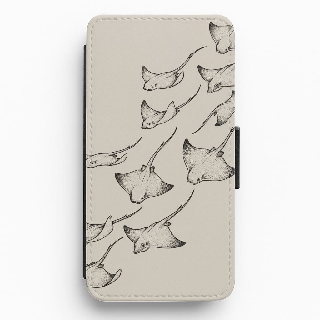 Stippled Stingray Scatter Flip / Wallet Phone Case