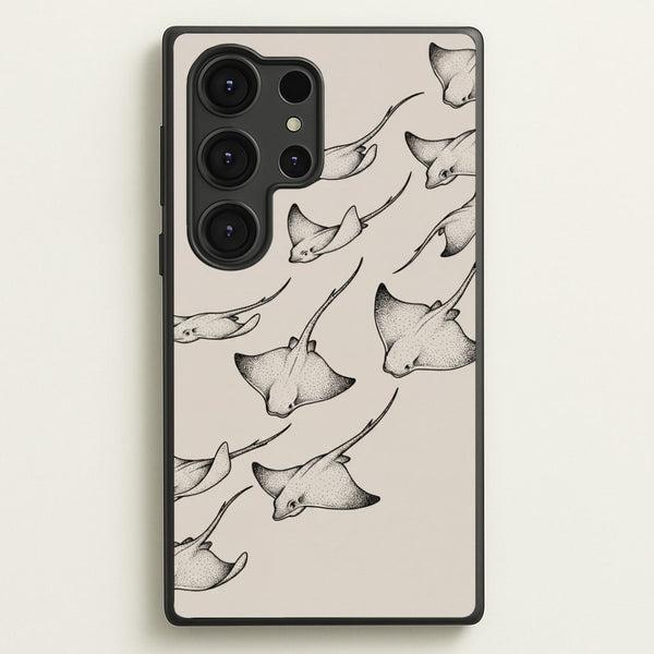 Stippled Stingray Scatter Phone Case - Galaxy S25 Ultra / Standard