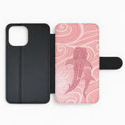 Rose Whale Shark Swirls Flip / Wallet Phone Case 2