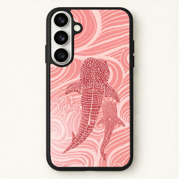 Rose Whale Shark Swirls Phone Case - Galaxy S26 / Standard