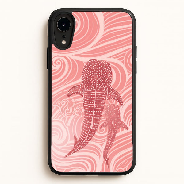 Rose Whale Shark Swirls Phone Case - iPhone XR / Standard
