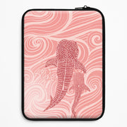 Rose Whale Shark Swirls Laptop Sleeve 1