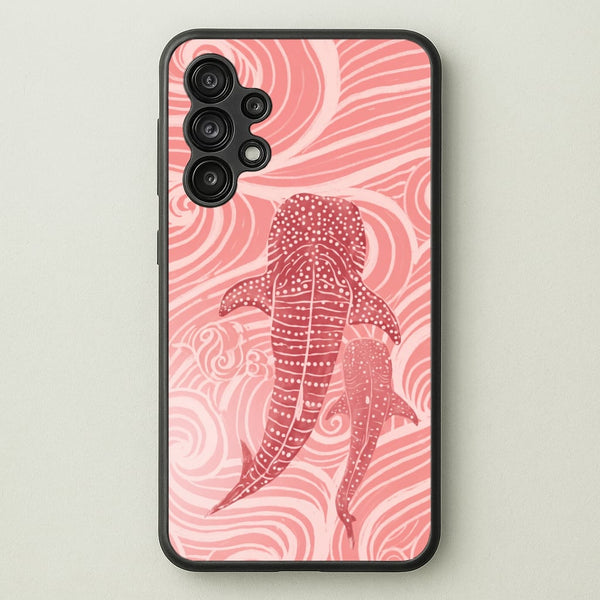 Rose Whale Shark Swirls Phone Case - Galaxy A13 / Standard