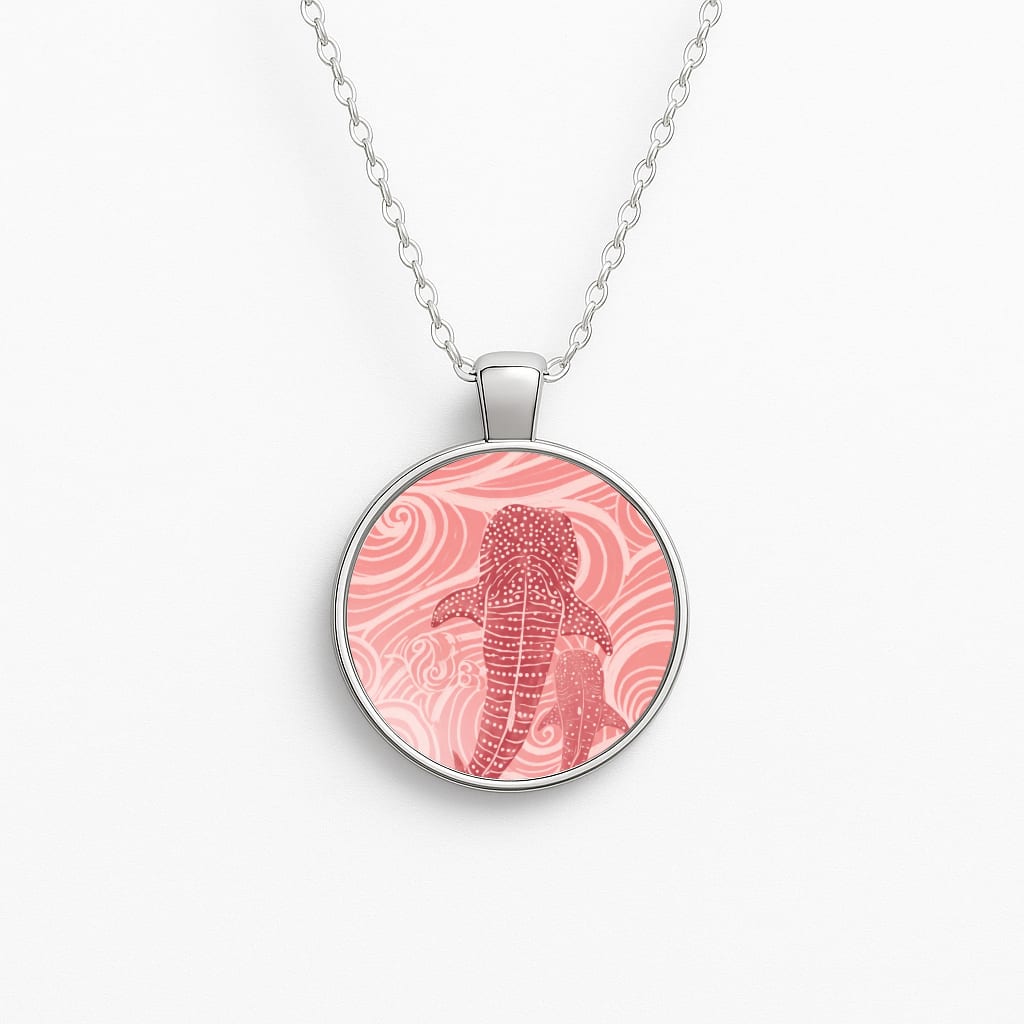Rose Whale Shark Swirls Necklace
