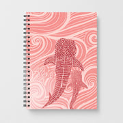 Rose Whale Shark Swirls Notebook 1
