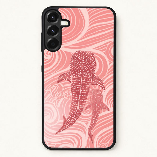 Rose Whale Shark Swirls Phone Case - Galaxy A17 / Standard