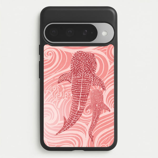 Rose Whale Shark Swirls Phone Case - Google Pixel 10 Pro XL / Standard