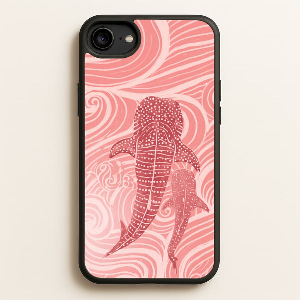 Rose Whale Shark Swirls Phone Case - iPhone 6 / 7 / 8 / SE / Standard