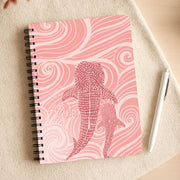 Rose Whale Shark Swirls Notebook 3