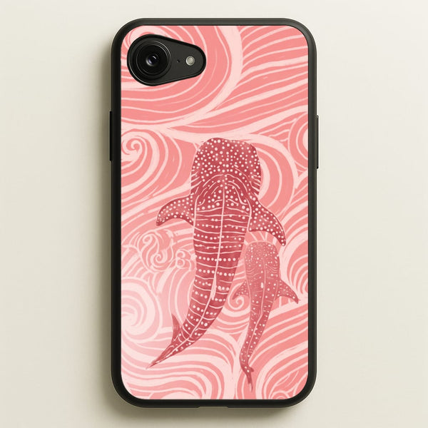 Rose Whale Shark Swirls Phone Case - iPhone 17e / Standard