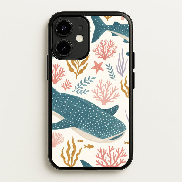 Spotted Whale Shark Reef Phone Case - iPhone 12 Mini / Standard