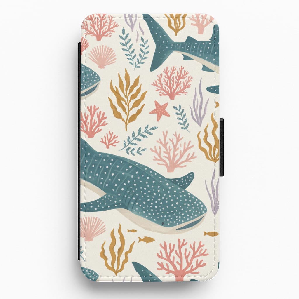 Spotted Whale Shark Reef Flip / Wallet Phone Case