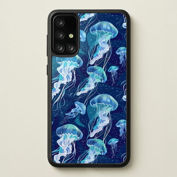 Glowing Jellyfish Drift Phone Case - Galaxy A71 / Standard