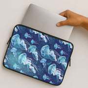 Glowing Jellyfish Drift Laptop Sleeve 2