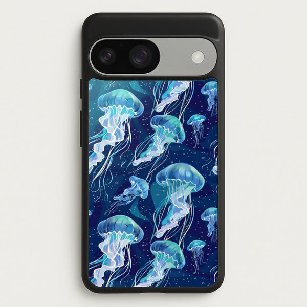 Glowing Jellyfish Drift Phone Case - Google Pixel 9 / 9 Pro / Standard