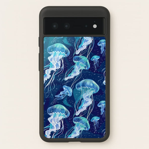 Glowing Jellyfish Drift Phone Case - Google Pixel 6 / Standard
