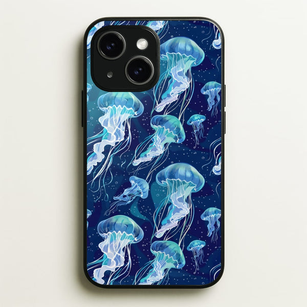 Glowing Jellyfish Drift Phone Case - iPhone 15 / Standard