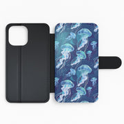 Glowing Jellyfish Drift Flip / Wallet Phone Case 2
