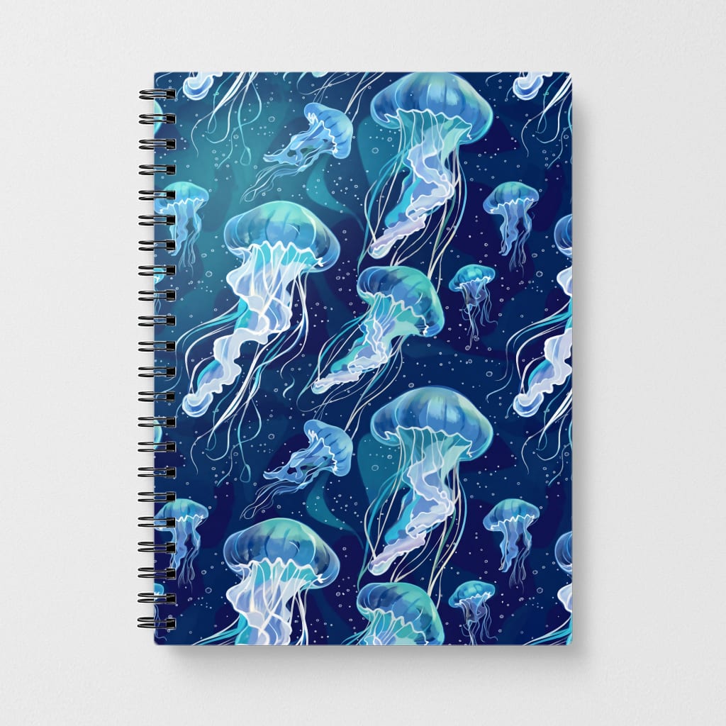 Glowing Jellyfish Drift Notebook