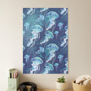 Glowing Jellyfish Drift Poster 1