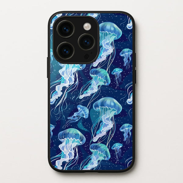 Glowing Jellyfish Drift Phone Case - iPhone 15 Pro Max / Standard