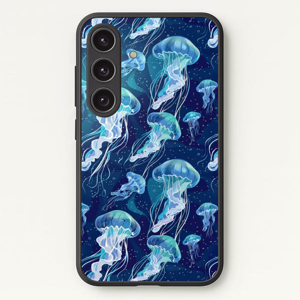 Glowing Jellyfish Drift Phone Case - Galaxy S24 Plus / Standard