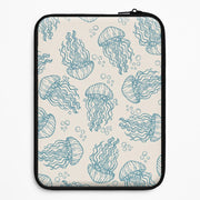 Teal Jellyfish Drift Laptop Sleeve 1