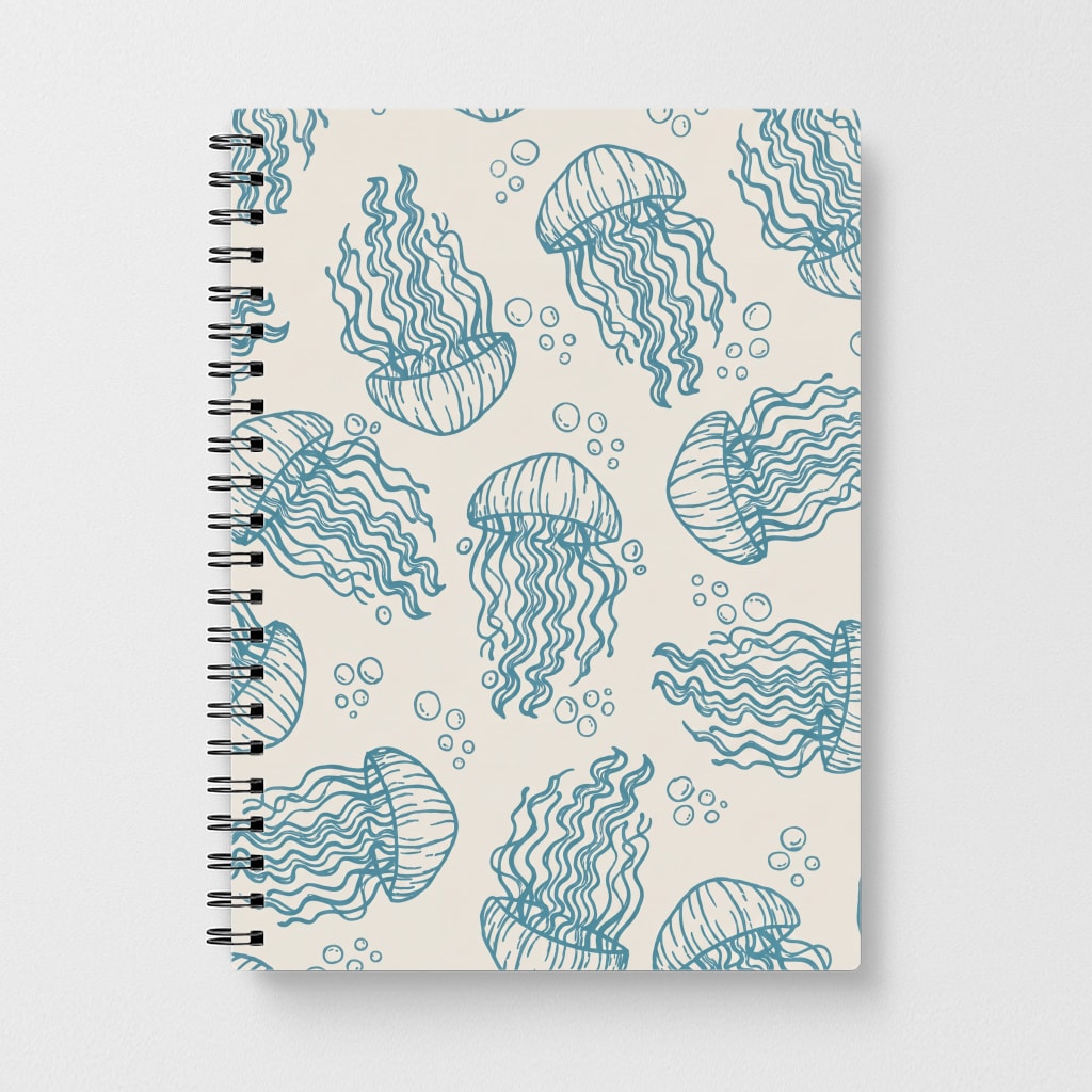 Teal Jellyfish Drift Notebook