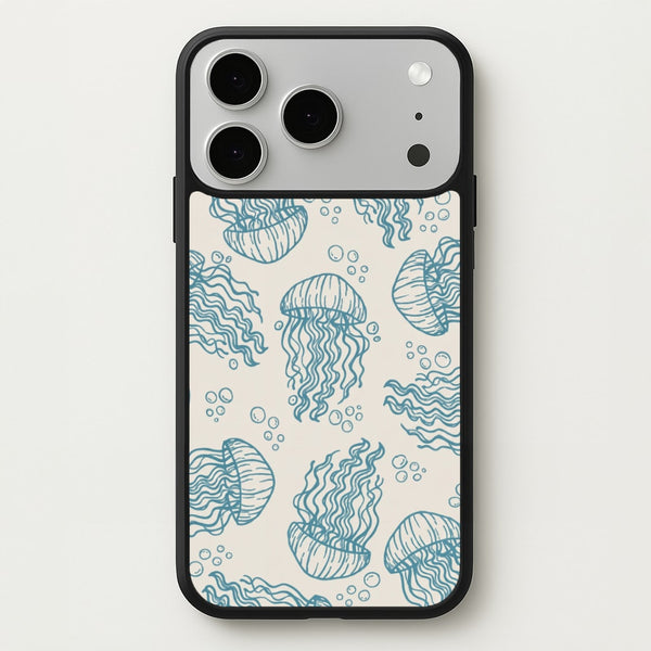 Teal Jellyfish Drift Phone Case - iPhone 17 Pro Max / Standard