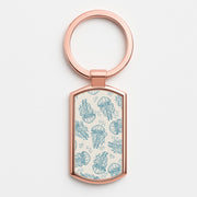 Teal Jellyfish Drift Luxury Keyring 4