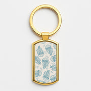 Teal Jellyfish Drift Luxury Keyring 3