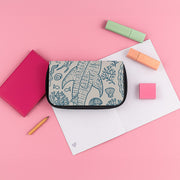 Teal Whale Shark Reef Pencil Case 3