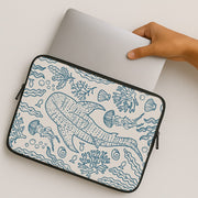 Teal Whale Shark Reef Laptop Sleeve 2