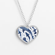 Indigo Watercolour Sharks Necklace 3