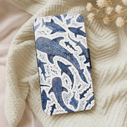 Indigo Watercolour Sharks Flip / Wallet Phone Case 5