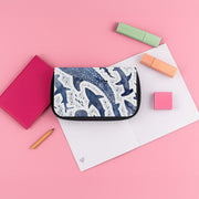 Indigo Watercolour Sharks Pencil Case 3