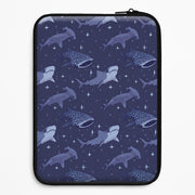 Navy Shark Pattern Laptop Sleeve 1