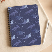 Navy Shark Pattern Notebook 3