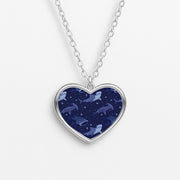 Navy Shark Pattern Necklace 3