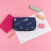 Navy Shark Pattern Pencil Case 3