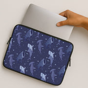 Navy Shark Pattern Laptop Sleeve 2