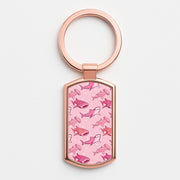 Pink Shark Pattern Luxury Keyring 4