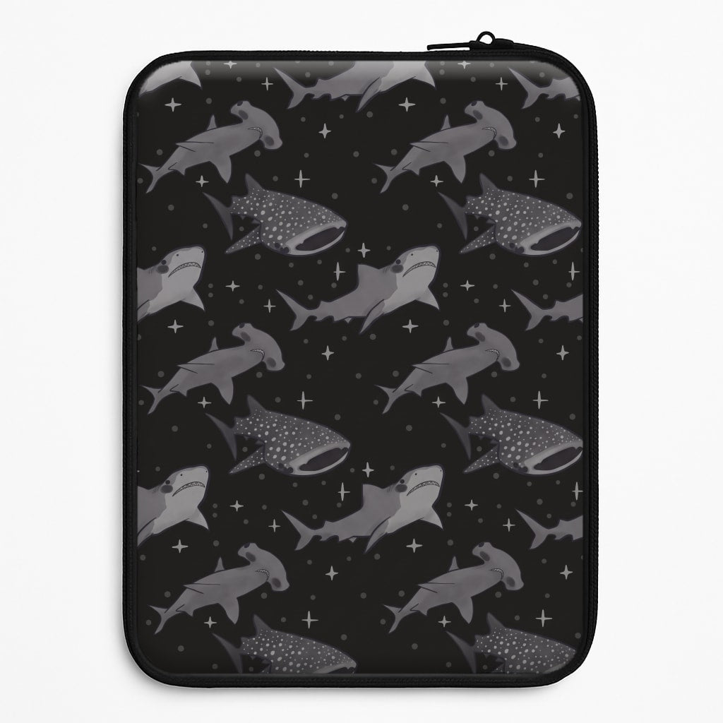 Black Shark Pattern Laptop Sleeve