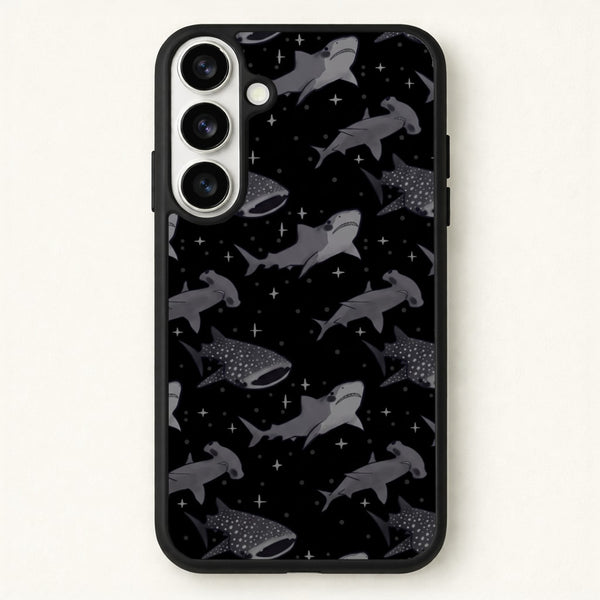 Black Shark Pattern Phone Case - Galaxy S26 / Standard