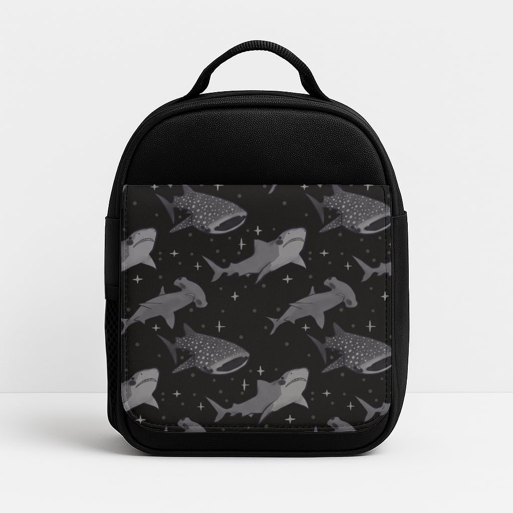 Black Shark Pattern Lunchbox