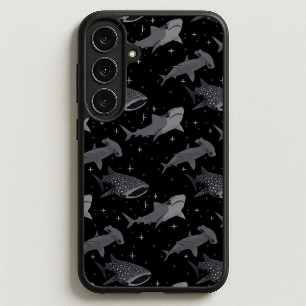 Black Shark Pattern Phone Case - Galaxy S25FE / Standard