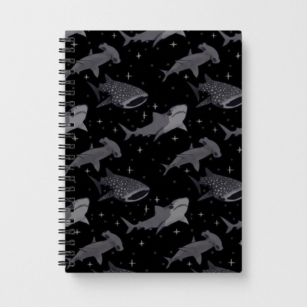 Black Shark Pattern Notebook