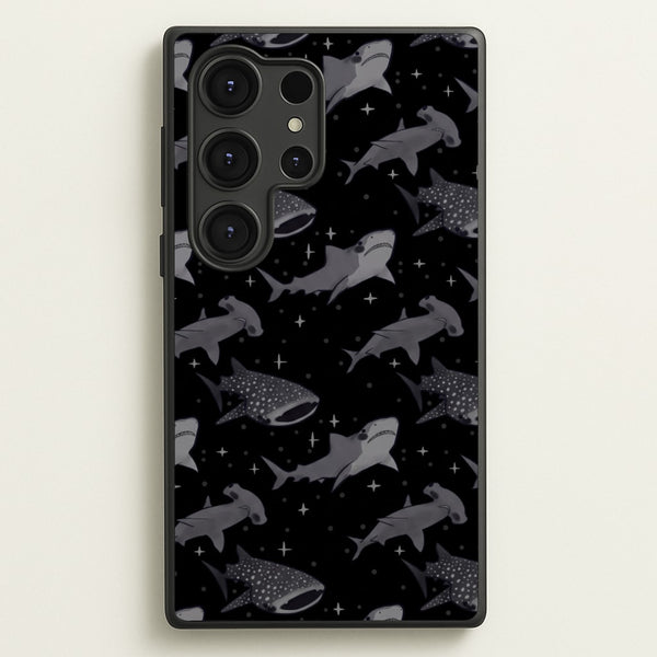 Black Shark Pattern Phone Case - Galaxy S25 Ultra / Standard